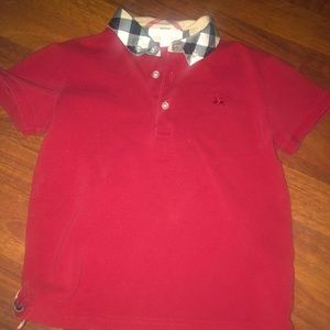 Boys 7Y Burberry polo shirt